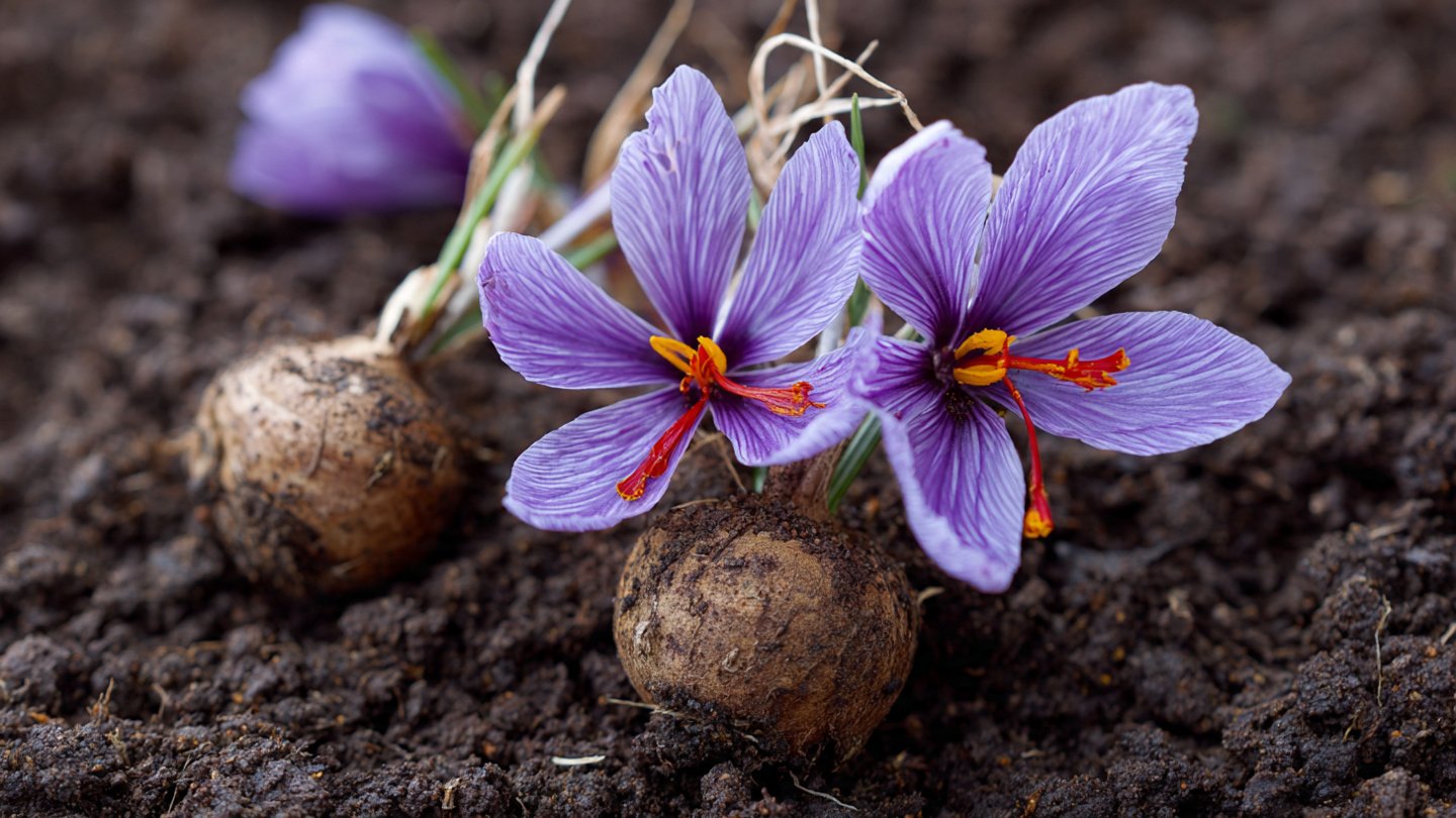 How to Grow Saffron by Dividing Bulb Offsets