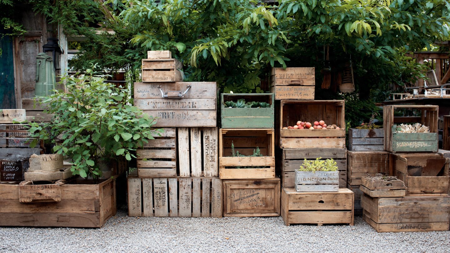 Can Old Wooden Crates Transform Your Outdoor Storage Style?